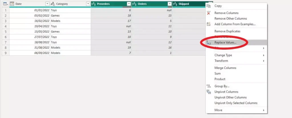 Replace Values In Multiple Columns Power Query