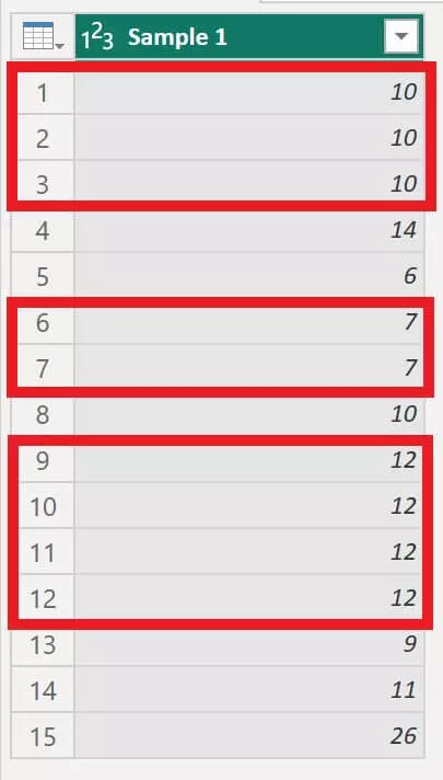 replace null with value above result